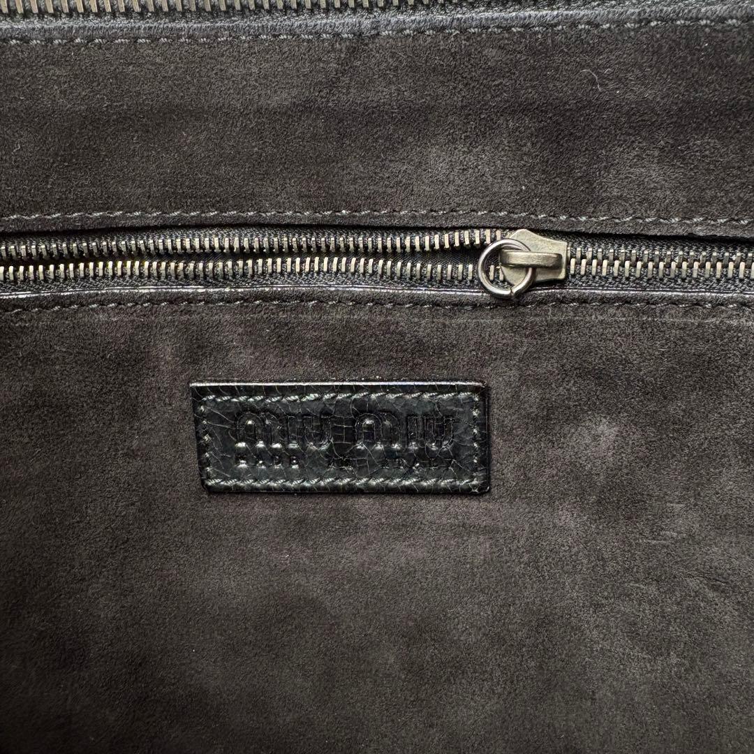 バッグ archive miu miu leather hand bag black