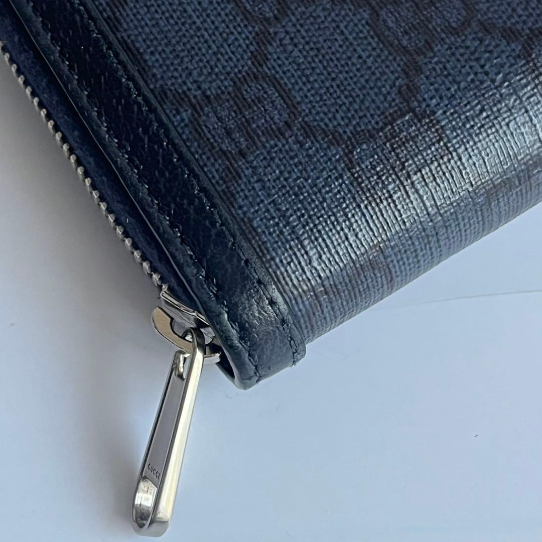 未使用級✨　GUCCI グッチ　長財布　財布　ggマーモント　ネイビー　黒