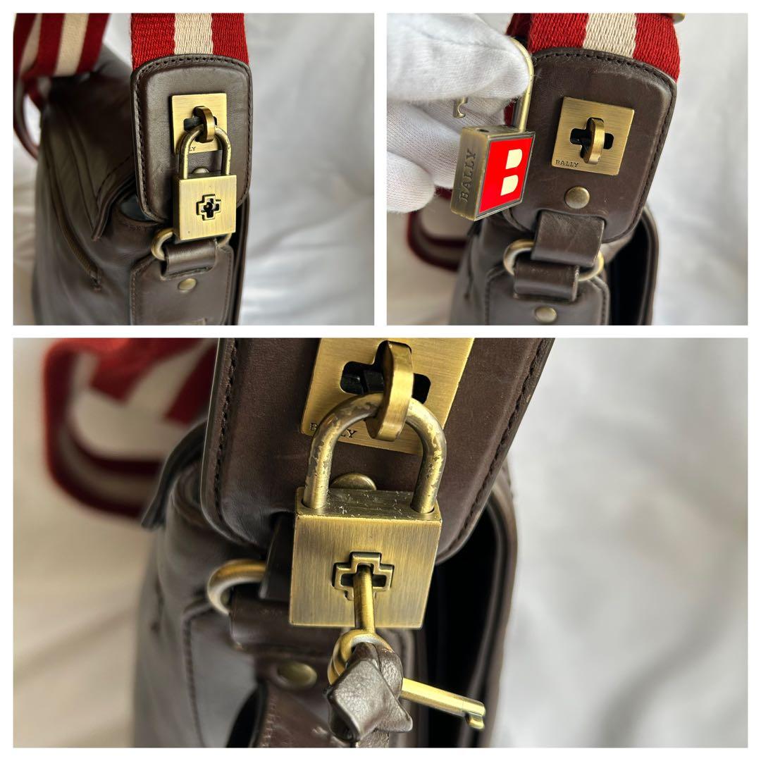 【美品】BALLY バリー ショルダーバッグ メッセンジャーバッグ ブラウン