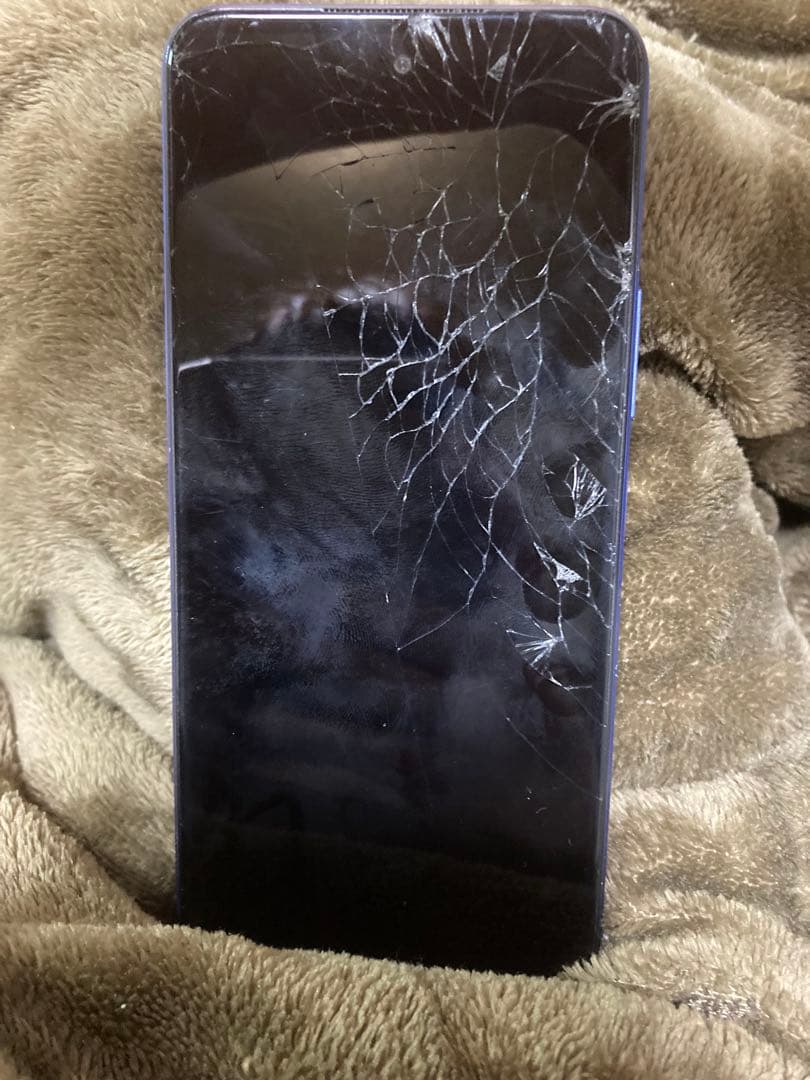 Redmi Note 10 5G パープル 画面ひび割れ