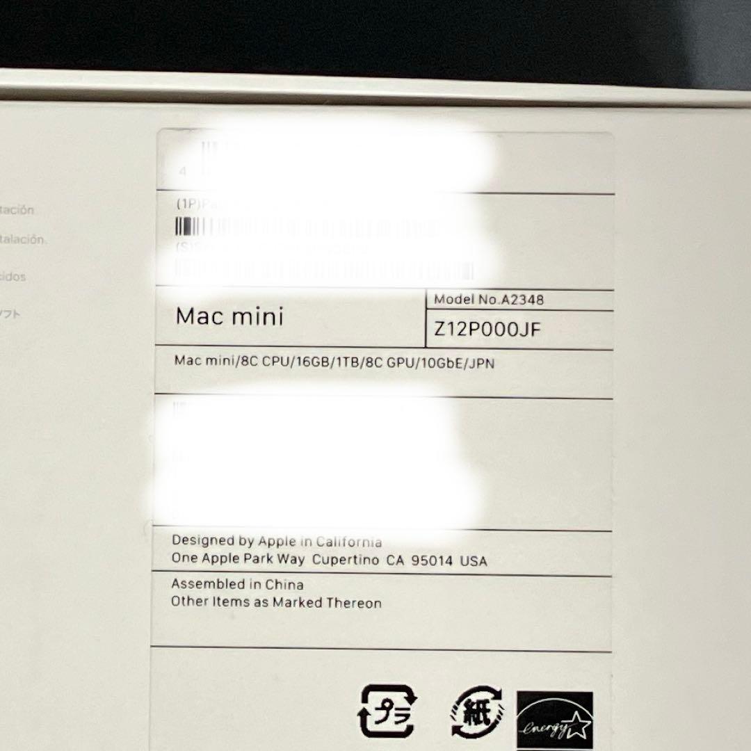 高性能カスタム_Macmini M1_16GBメモリ＋1TB SSD＋10GbE