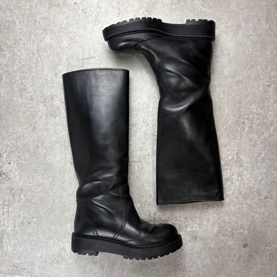 PRADASPORTS プラダスポーツ　レザー　ロングブーツ　39 ラグソール