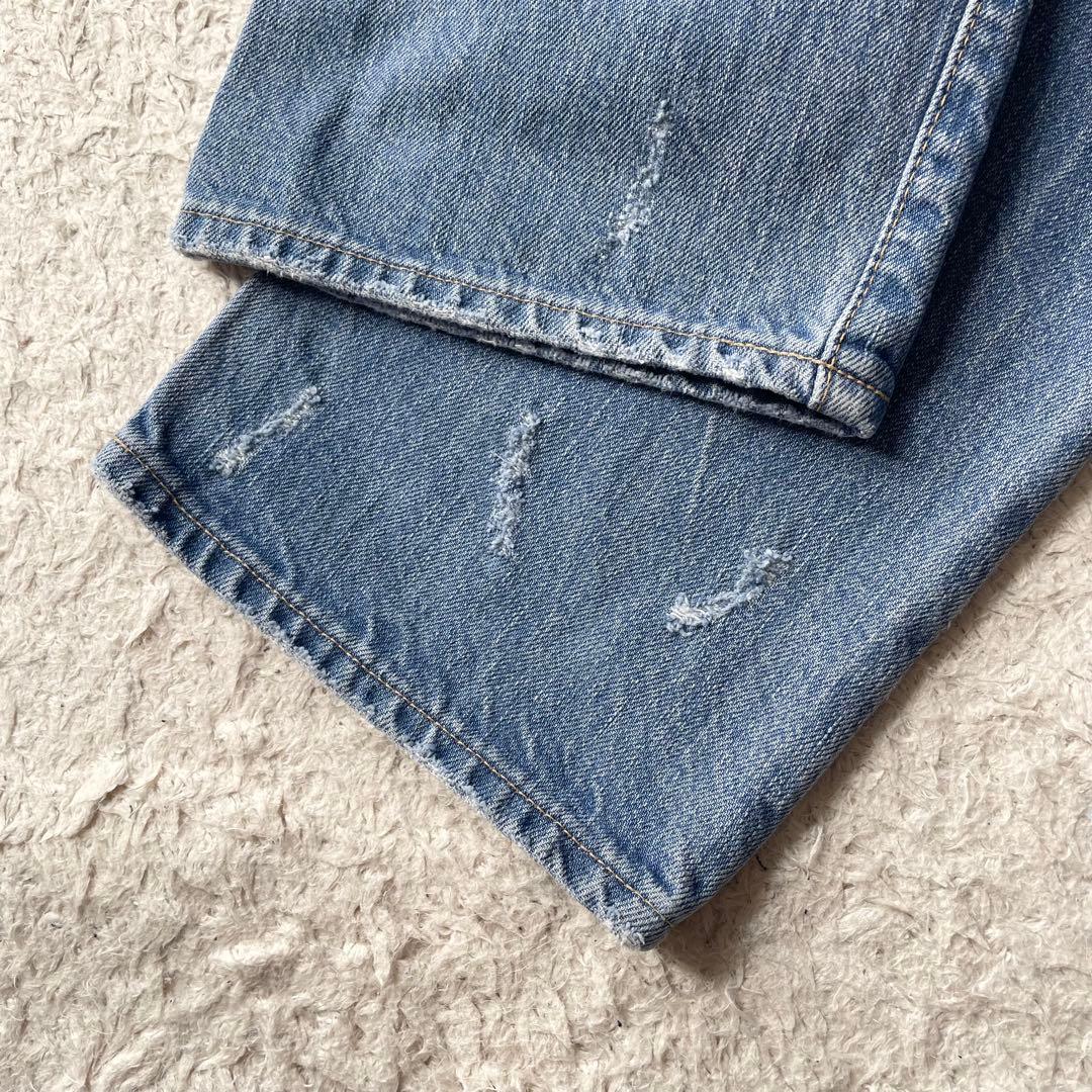 45R 美品 45R おこめデニムの5 28 ブルー