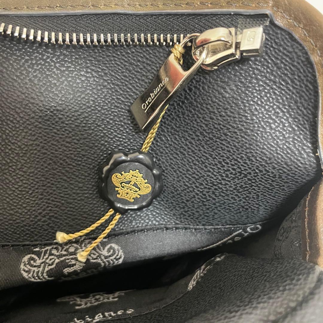 定価52,800円｜オロビアンコ【A4収納】ビジネスバッグ 本革コンビ グレー