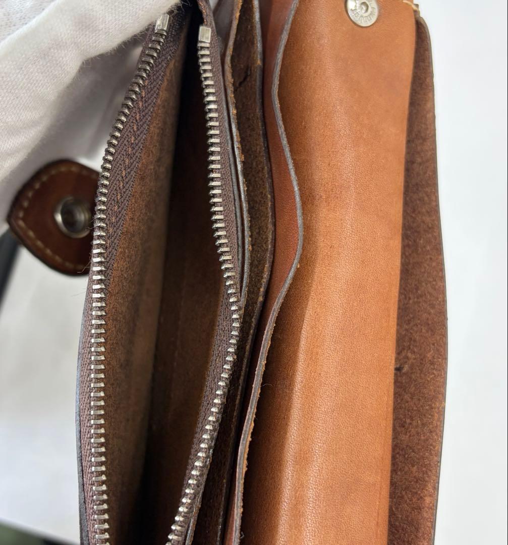 み*Ｇ様 FUNNY バイカーズウォレット　レザー長財布　ブラウン系　ファニー