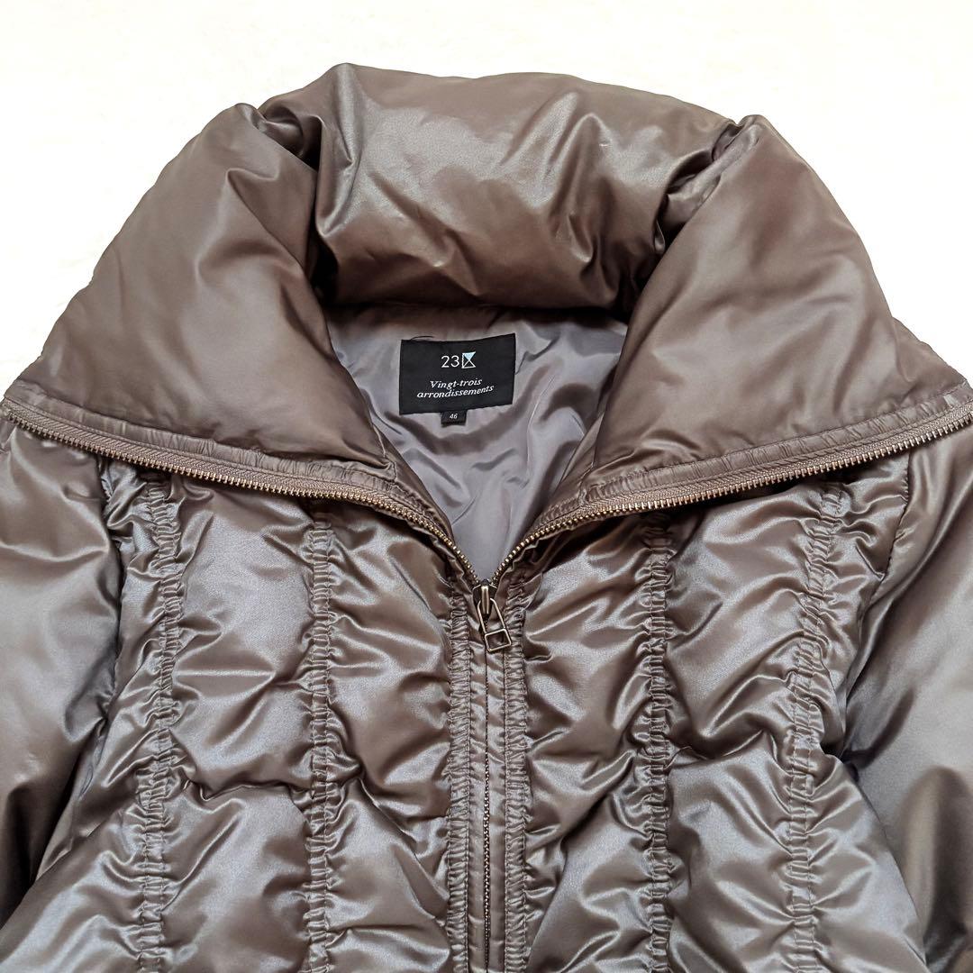 【大きいサイズ】23区　洗える　ダウン　ジャケット　キルティング　ダブルジップ