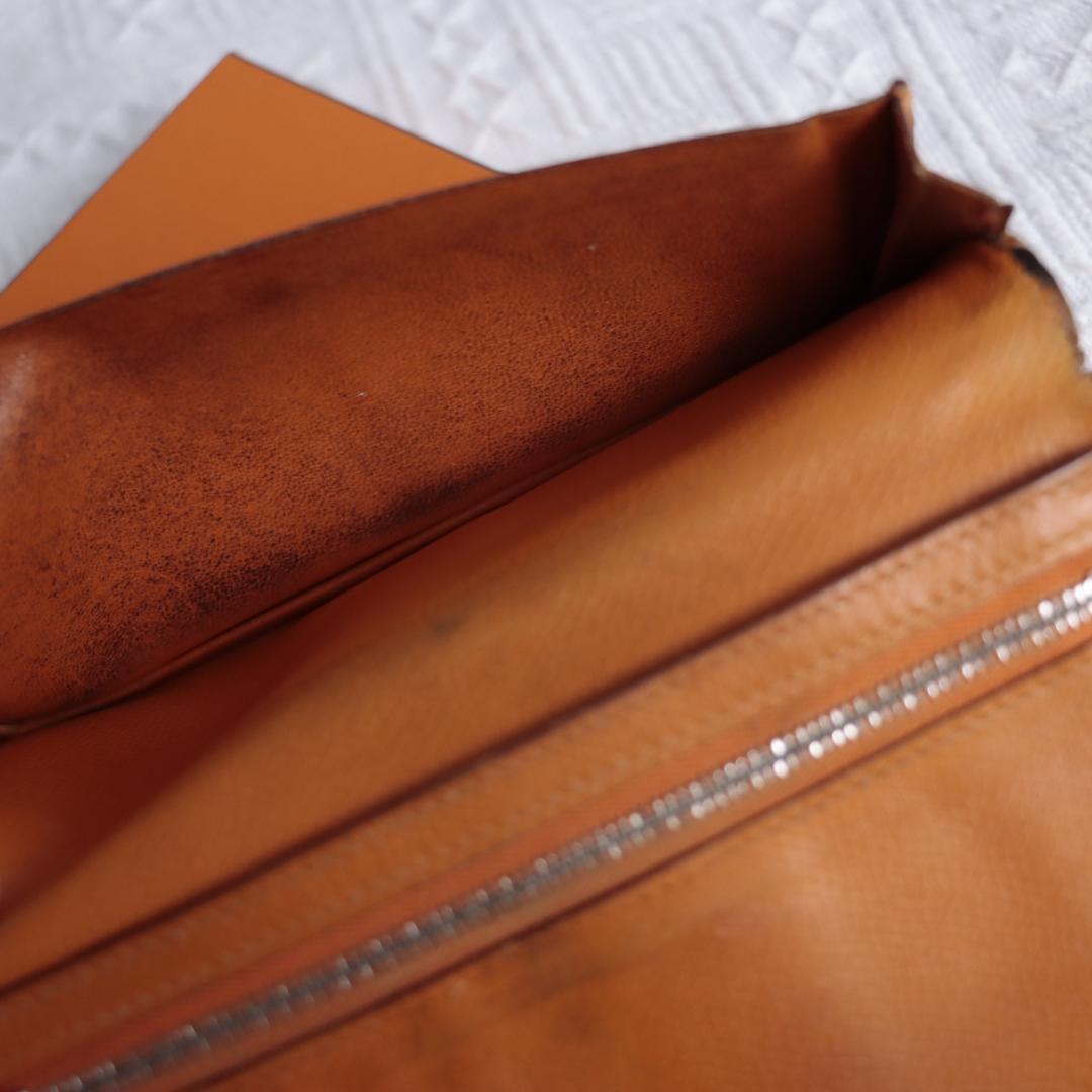 エルメス　Hermes　ベアン　スフレ　長財布　バイカラー　ロングウォレット