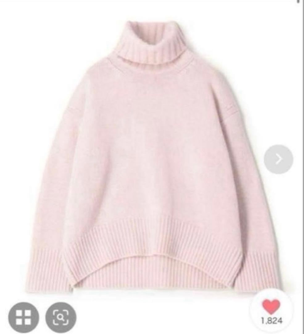 【GALERIE VIE】 ファインウール タートルネック　ニット　ピンク