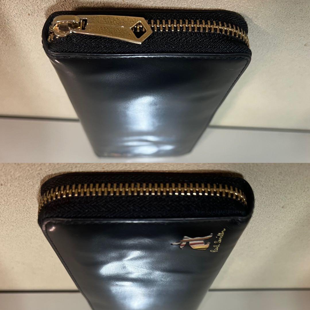 ポールスミス 長財布 ラウンドファスナー ラビット ブラック PSQ166