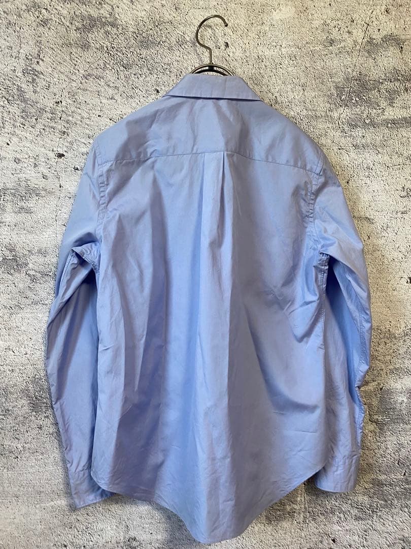 ローブドシャンブル　丸襟長袖シャツ