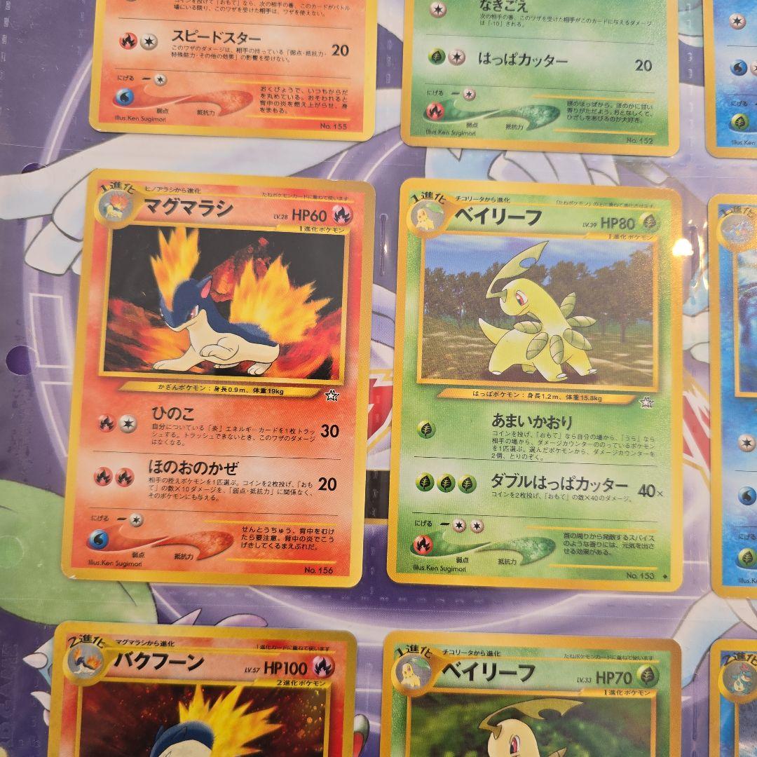 旧ポケカ　金銀シリーズ御三家♡ファイル付