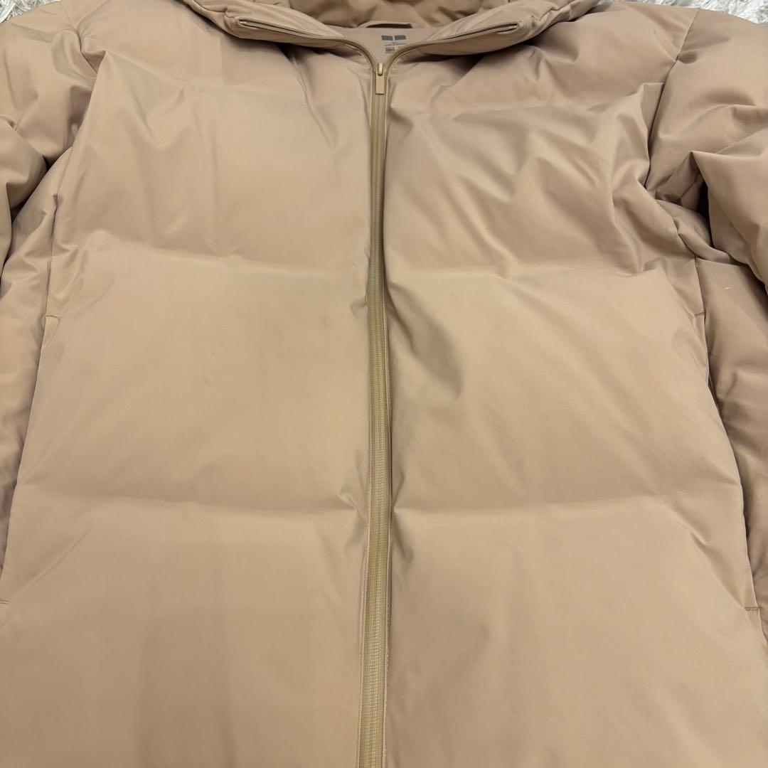 UNIQLOユニクロ シームレスダウンパーカー ベージュ XL レディース