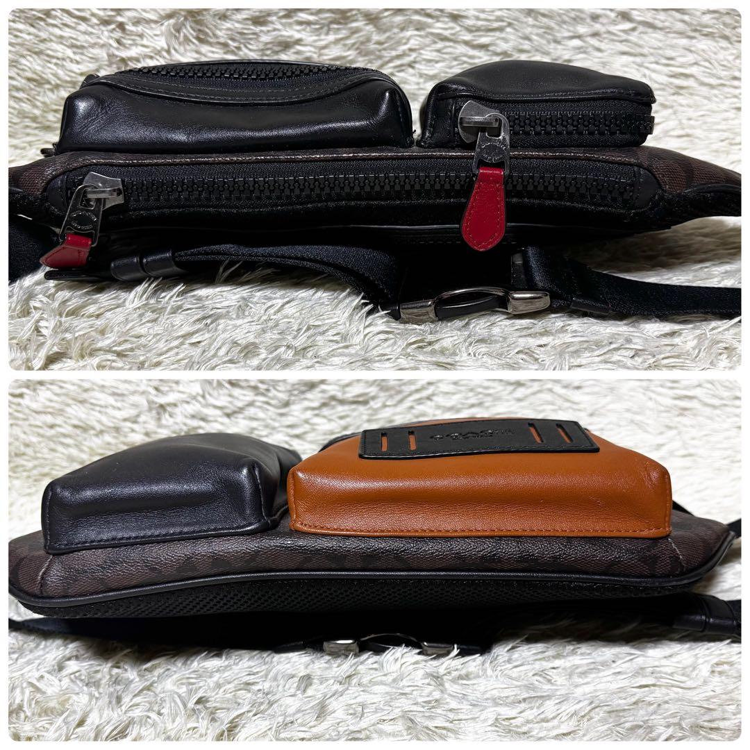 コーチ　ライダー　ベルト　バッグ　ウエストポーチ　シグネチャー　ボディバッグ