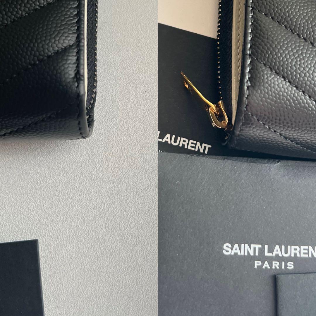88 極上美品 SAINTLAURENT イヴサンローラン 2つ折り財布