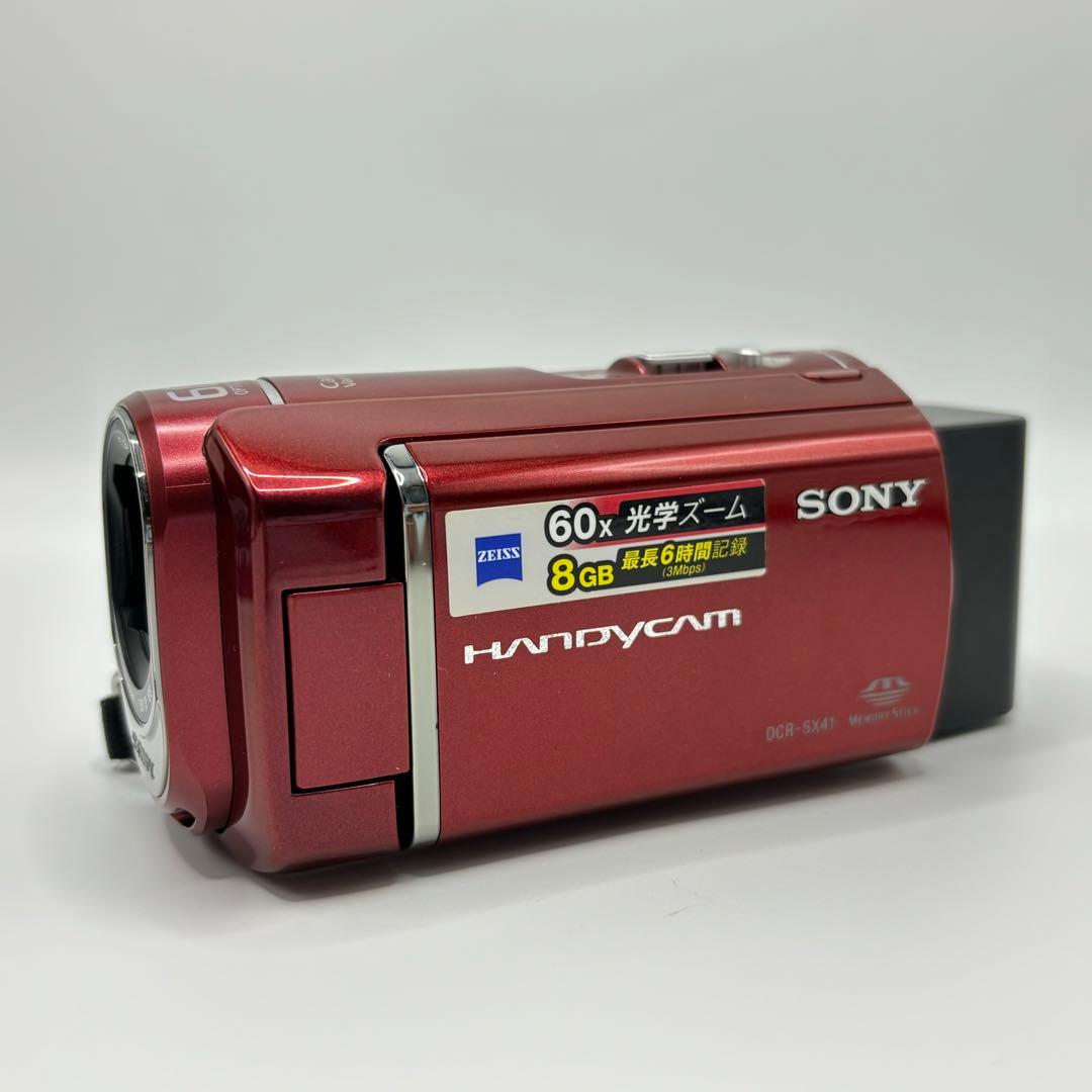 SONY DCR-SX41 ビデオカメラ　ハンディカム　レッド