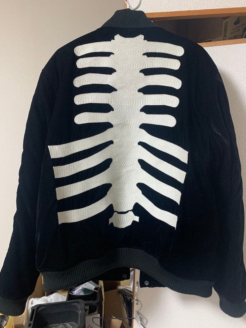 vanson ボーン刺繍ベロアジャケット XL