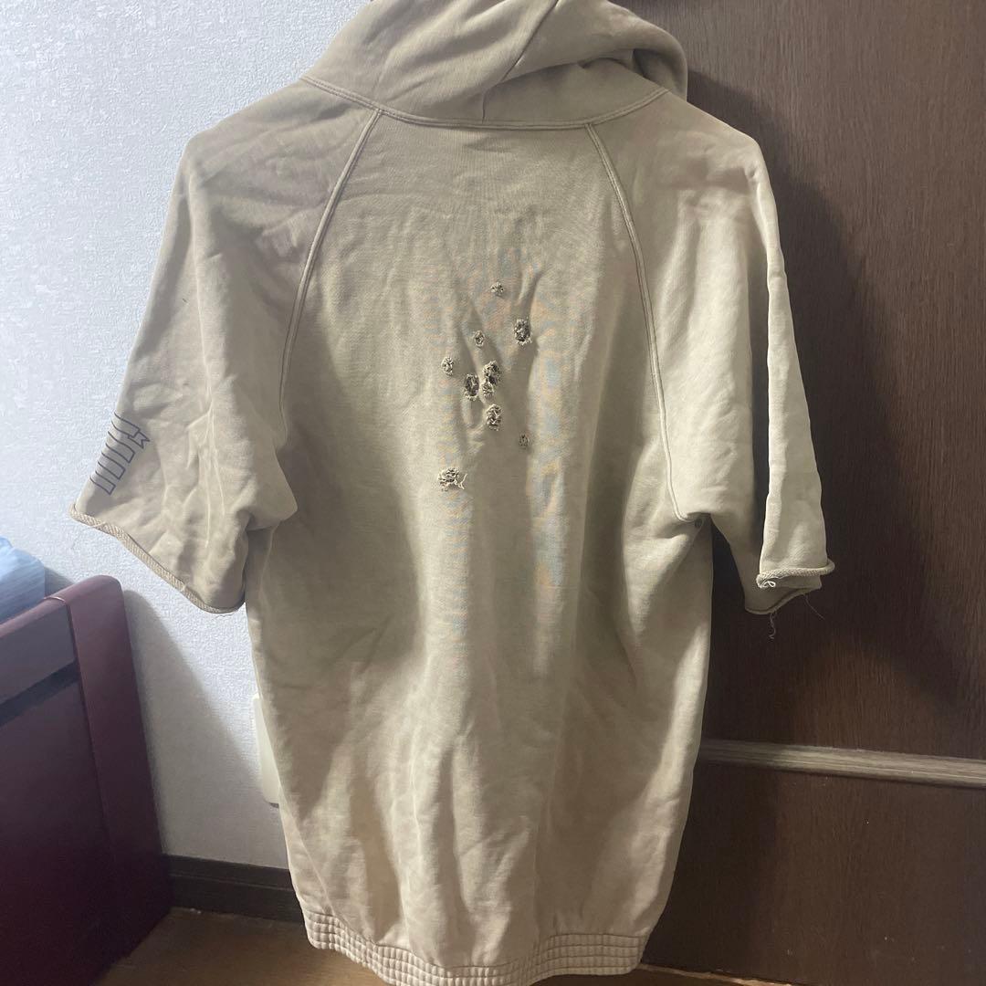 ナンバーナイン　エンブレムフード付き 半袖パーカー