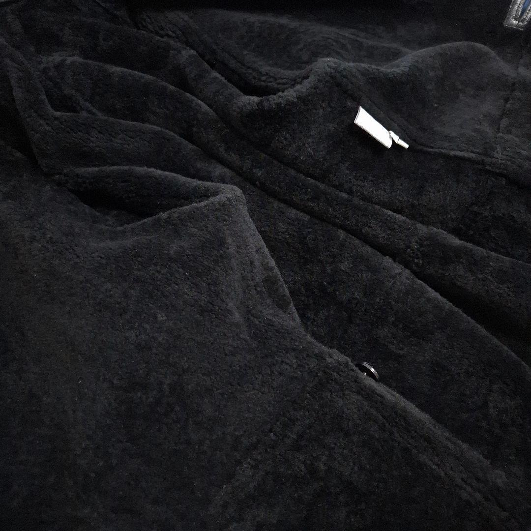 【美品】PEPKO ムートンジャケット レザージャケット 羊革 黒 M