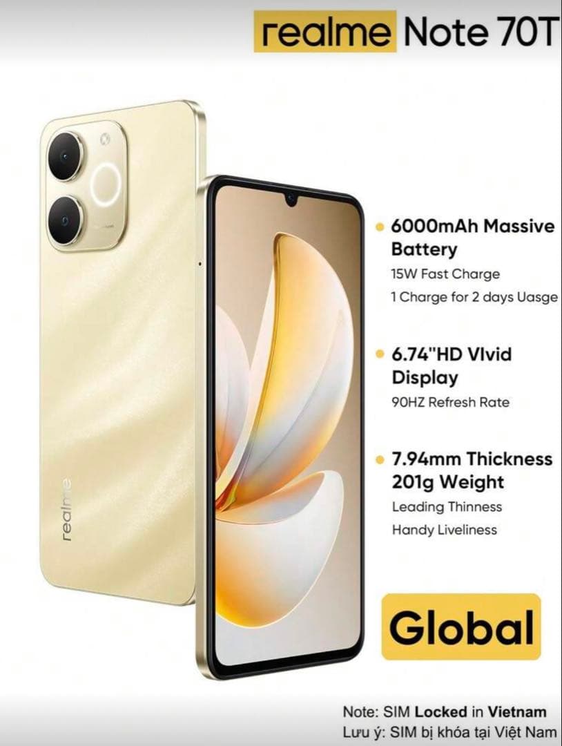 Realme Note 70T 6000mAh 4GB/64GB 3台セット