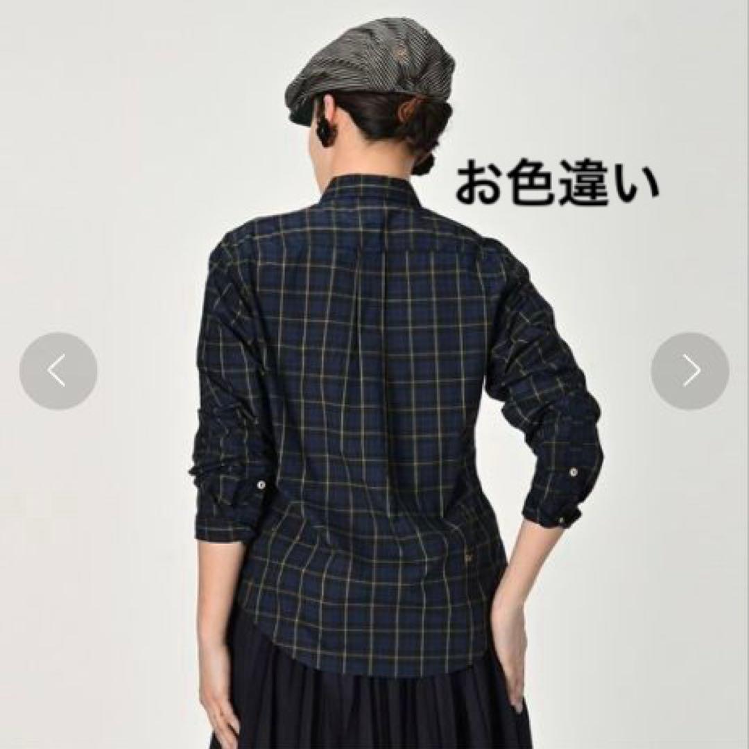 未使用45R スーピマオーガニックバチストのフリルプティローファーシャツ