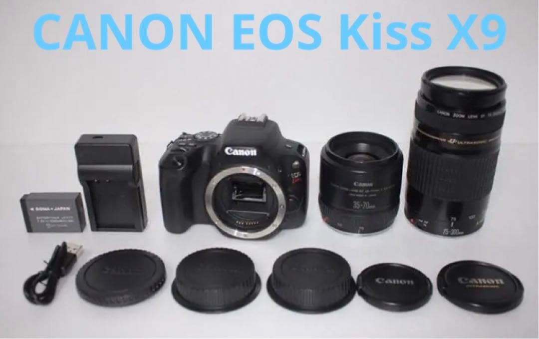 キャノン Wi-Fi＆動画　 canon kiss x9標準＆望遠レンズセット