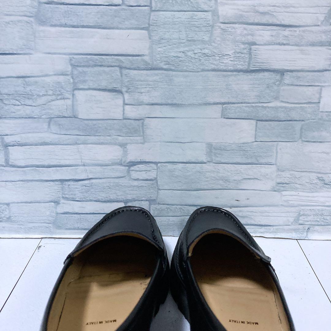 美品 パスクッチ 厚底ローファー 37 23.5 ボリュームソール レザー 黒