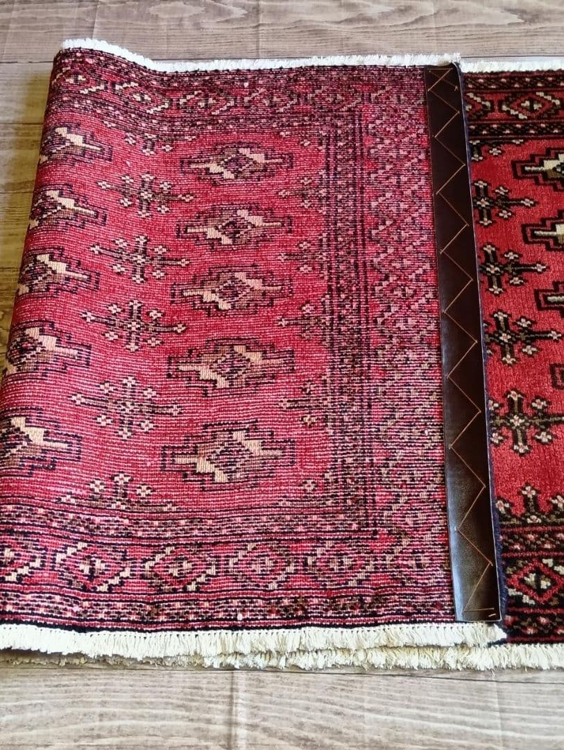 【りょーび】ペルシャ絨毯　トルクメン　トライバルラグ　イラン手織り(12)