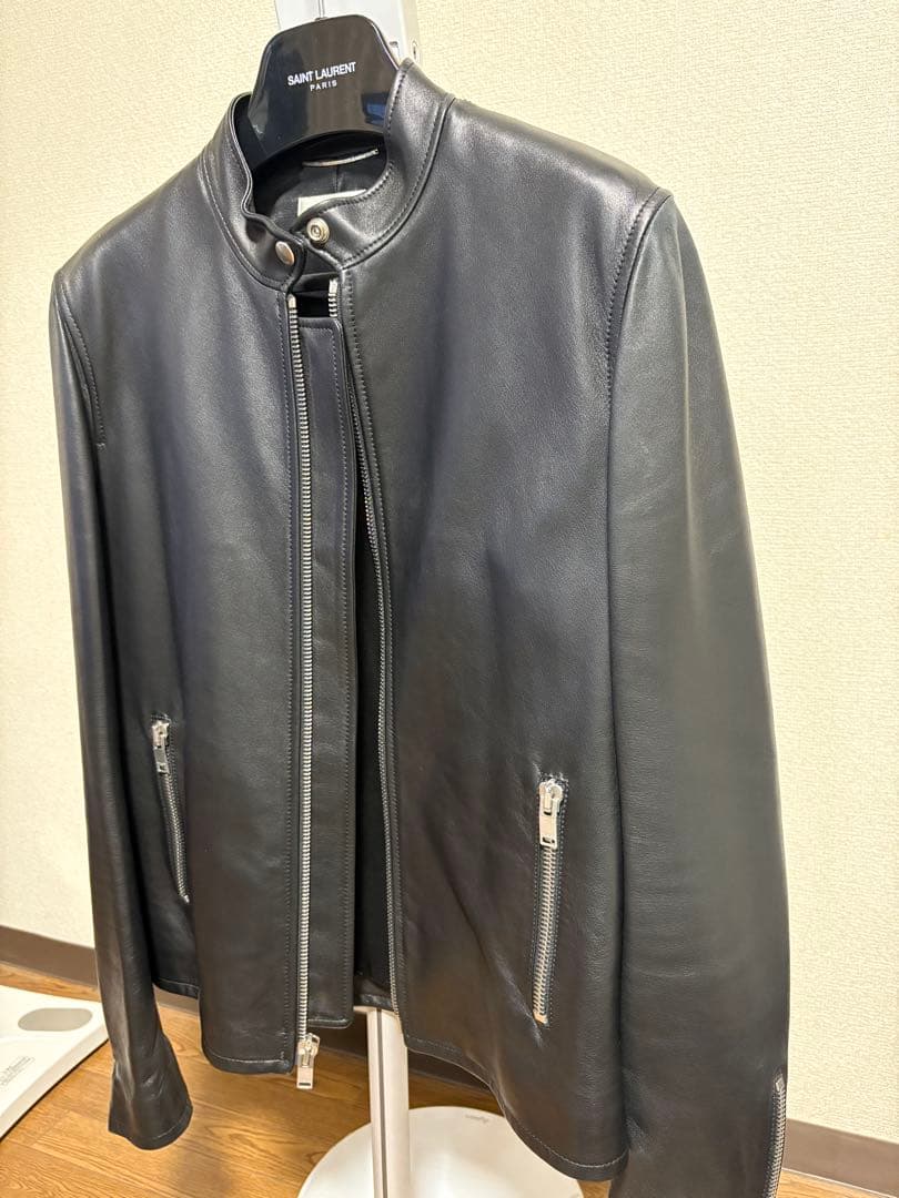 サンローラン キースレザー シングルライダーズ 48 美品