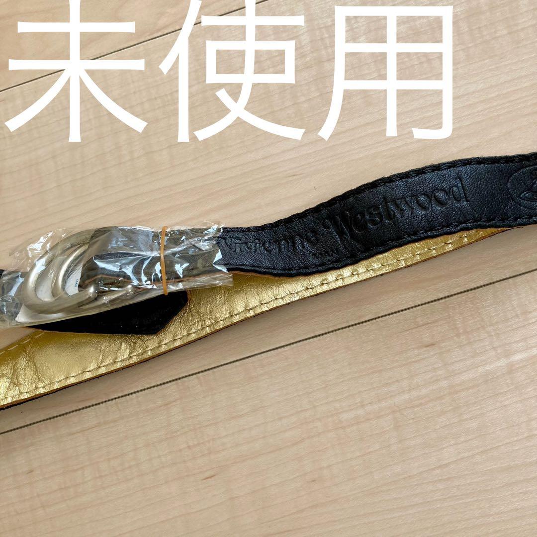 【タグ付き未使用】Vivienne Westwood ベルト 黒 金