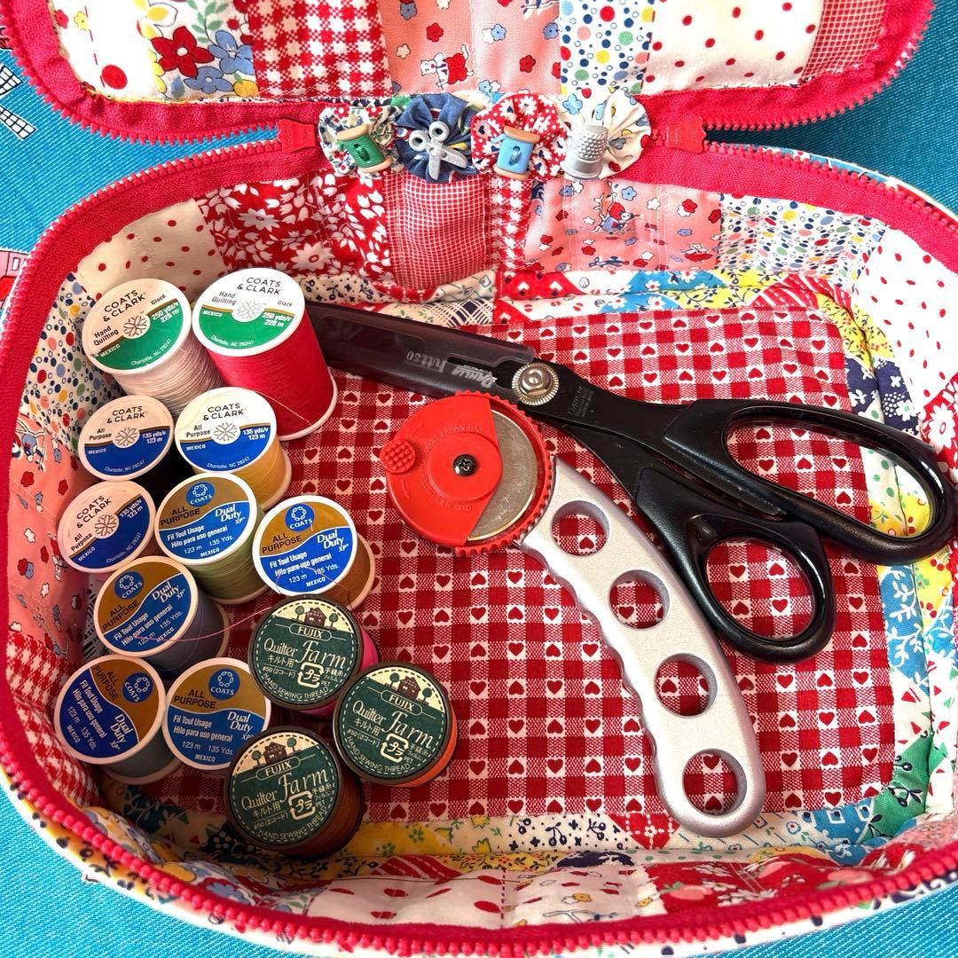 ♡ハンドメイド♡パッチワークBIGバニティポーチ