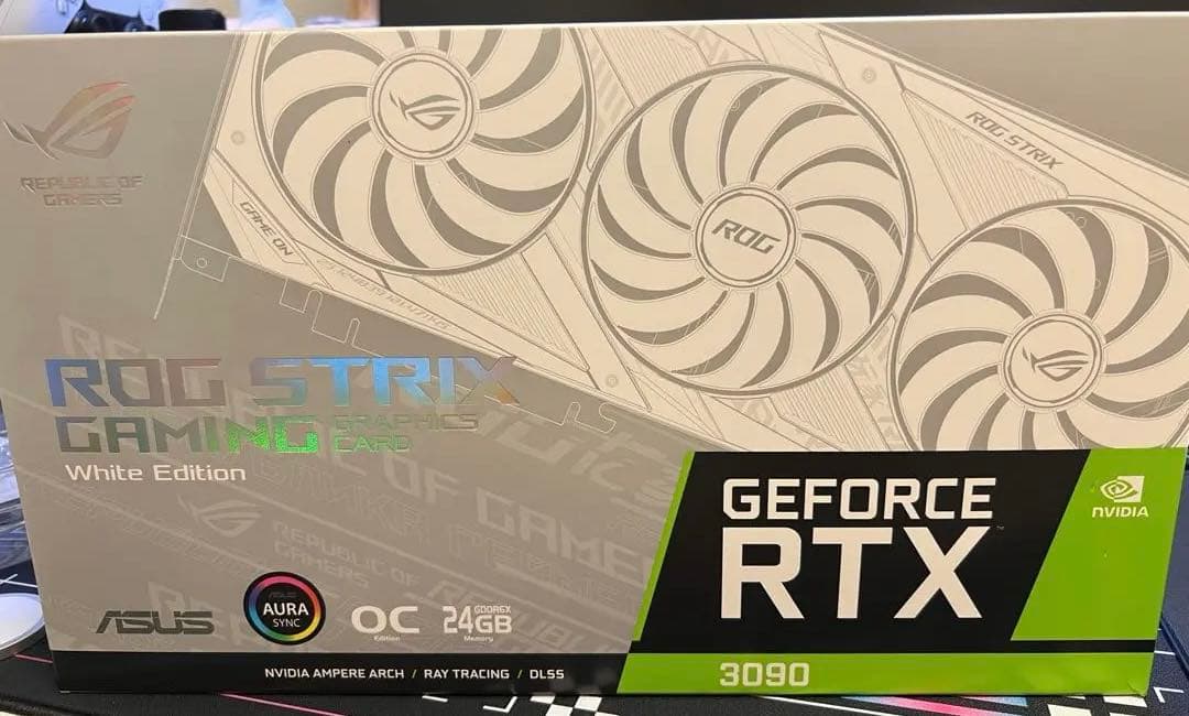 グラフィックボード・グラボ・ビデオカード rog GeForce RTX3090 O24G white