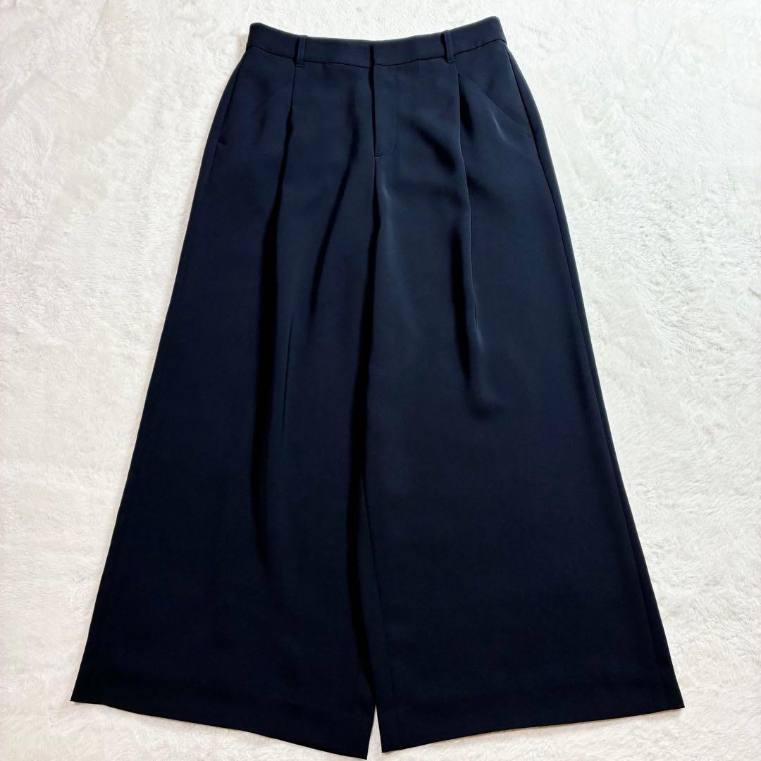 極美品 コムサイズム パンツスーツ カラーレスジャケット ネイビー 11