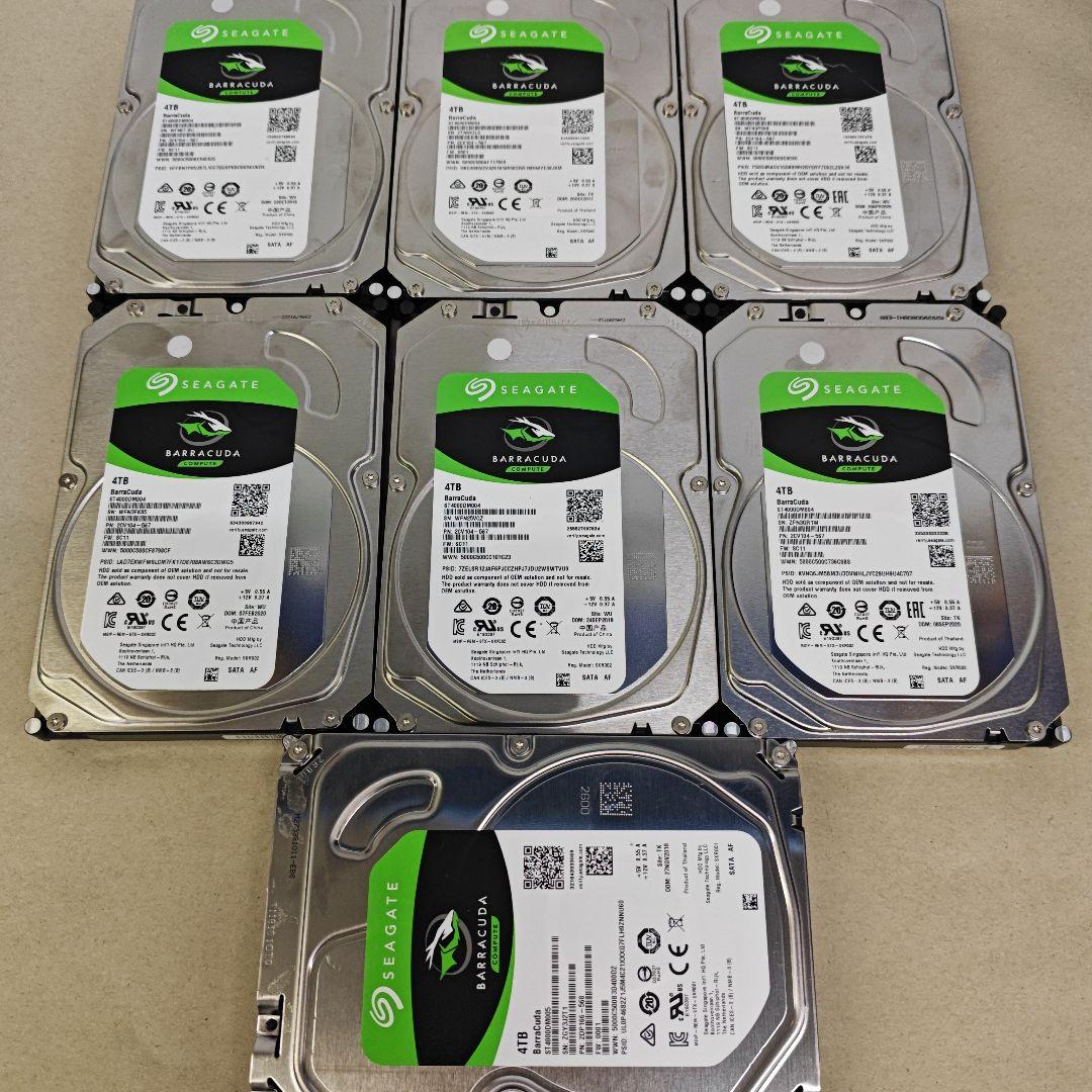 Seagate Barracuda 4TB 内蔵型HDD 7個セット
