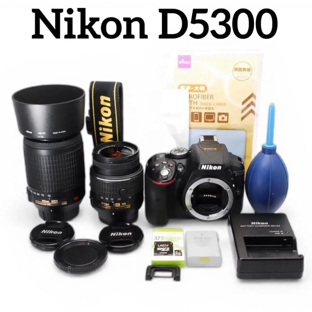 初心者◎ Nikon D5300 ダブルズーム VR2本付 美品