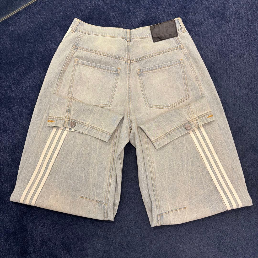 新品24⭐️ADILENIUM バナナフィット ブルー ウォッシュドデニムパンツ