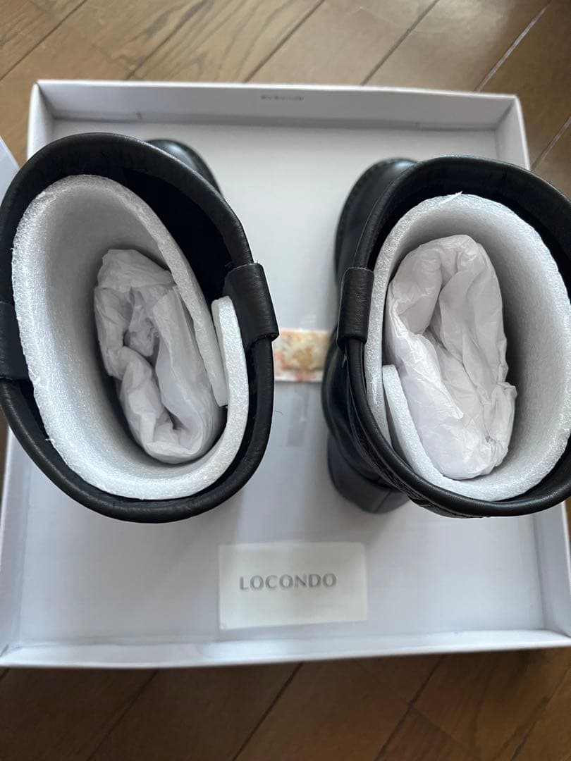 【美品】LOCONDO レディース本革ブーツ　ブラック　23.5cm