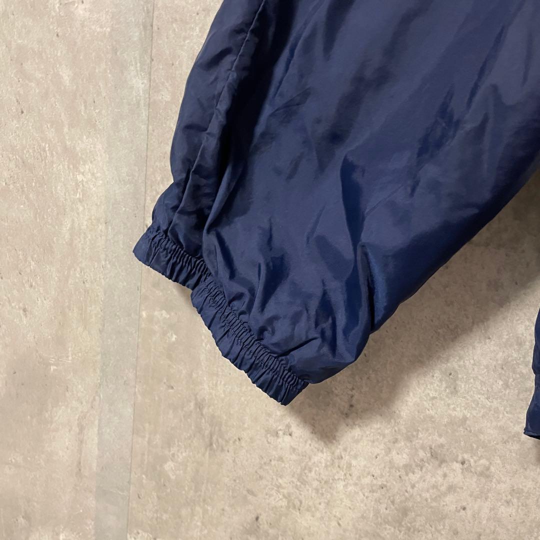 NIKEナイキナイロントラックジャケットブルゾン紺ネイビー白ホワイト刺繍ロゴ希少
