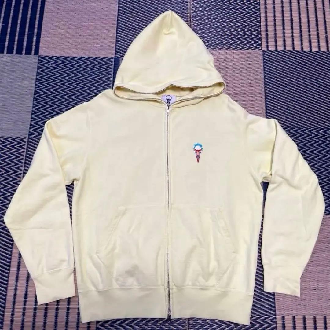 BBC ice cream ロッキンジェリービーン パーカー イエロー M