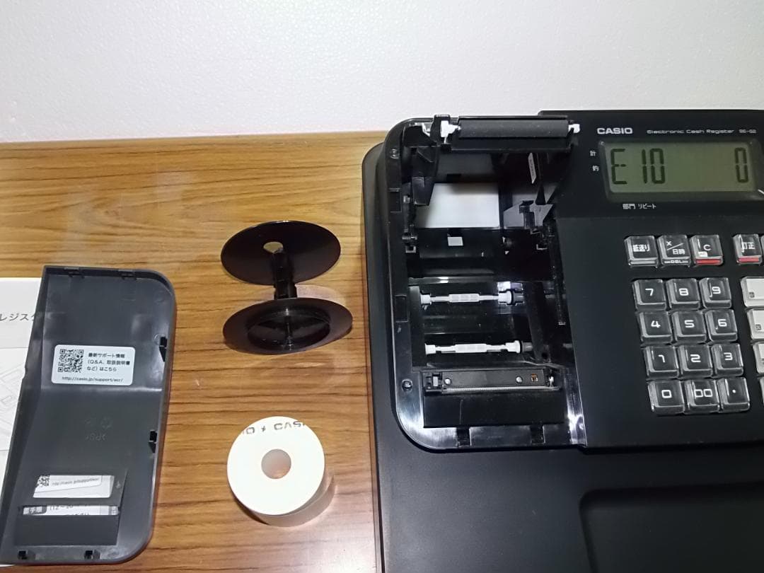 人気の黒1/25インボイスレジスター簡単レジ4部門CASIOカシオ　SE-G2