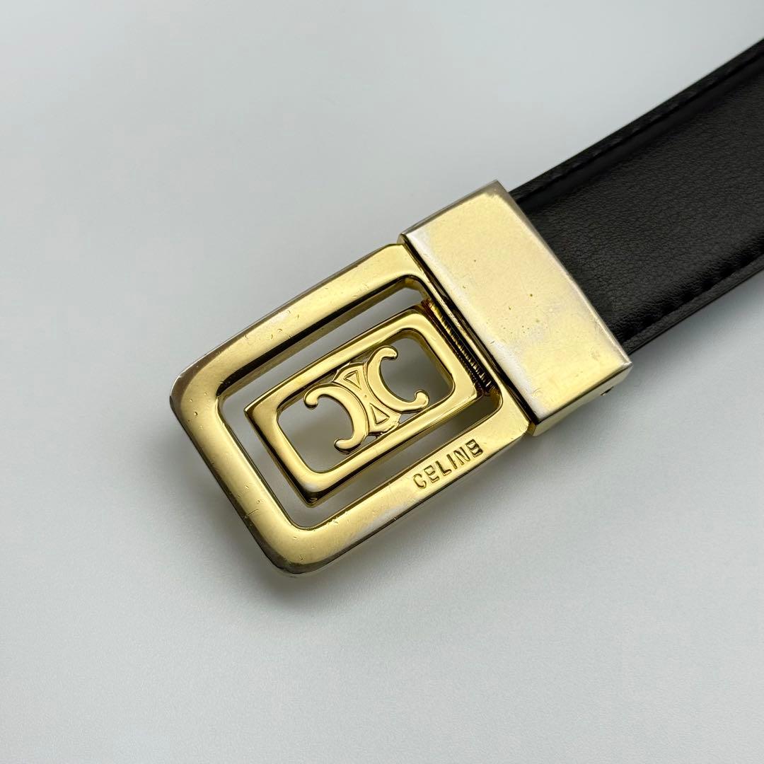 ✨良品✨CELINE ベルト トリオンフ ゴールド金具 新品ベルト レザー