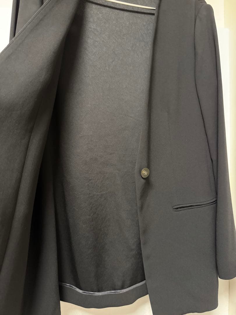 Theory 22SS Powder Crepe ジャケット・ワイドパンツ 黒