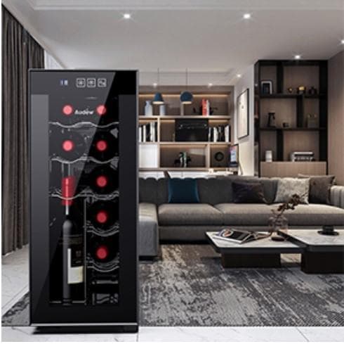 新品 12本収納 ワインセラー ペルチェ静音式　縦置き横置き対応 ショーケース