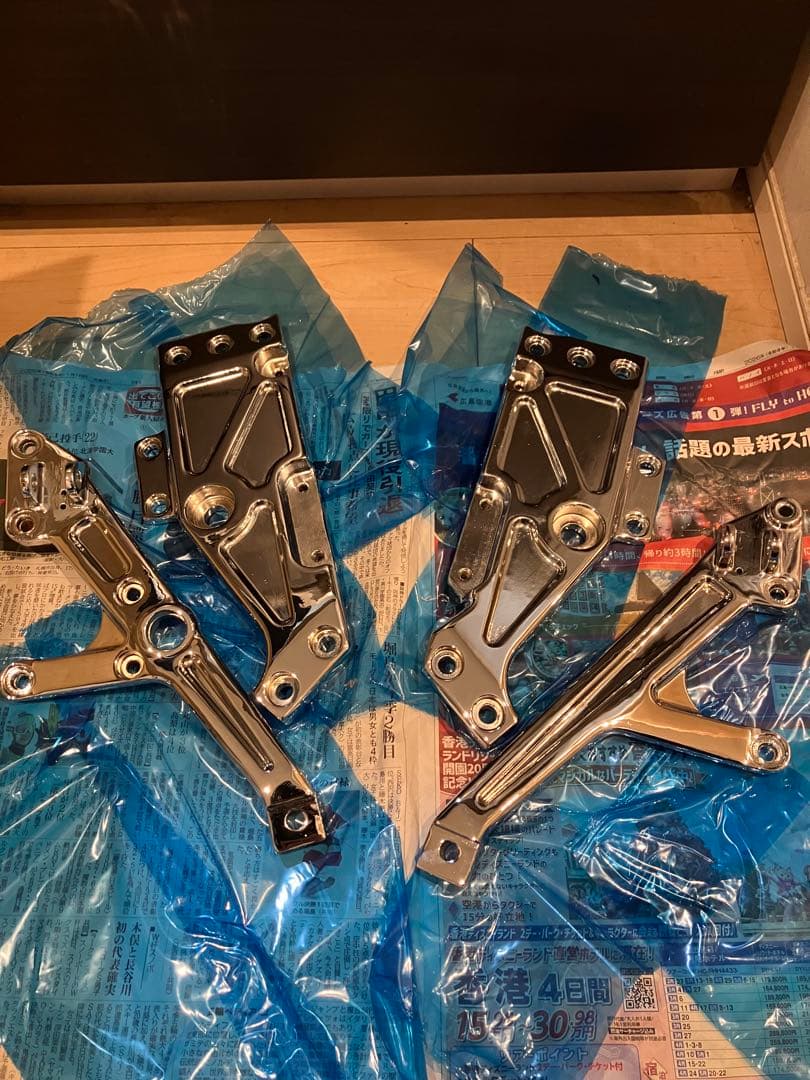 専用ゼファー400 ゼファーxステッププレート【メッキ】ピボットプレート