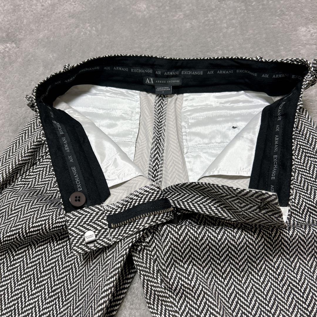 美品アルマーニエクスチェンジARMANIレディースパンツスーツセットアップ