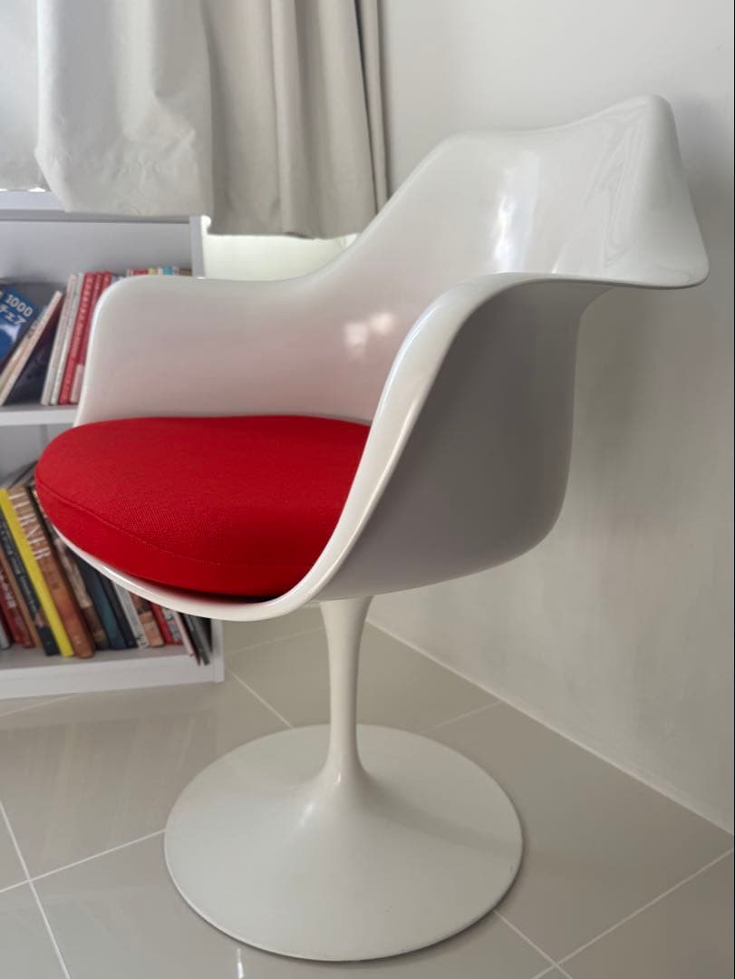 Knoll チューリップアームチェア 回転式 レッド 赤 ビンテージ レトロ