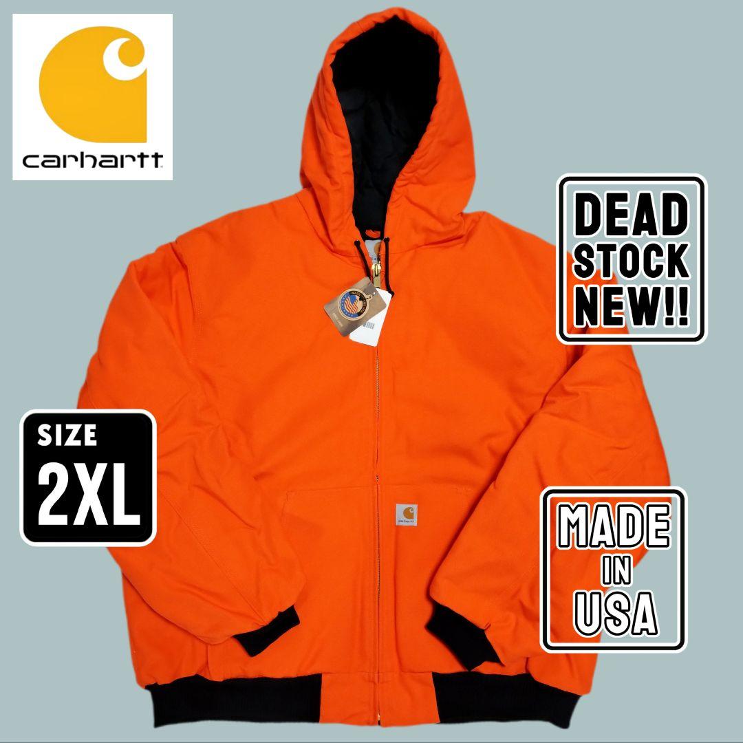 タグ付き新品　カーハート　オレンジ　2XL　ダック　アクティブジャケット