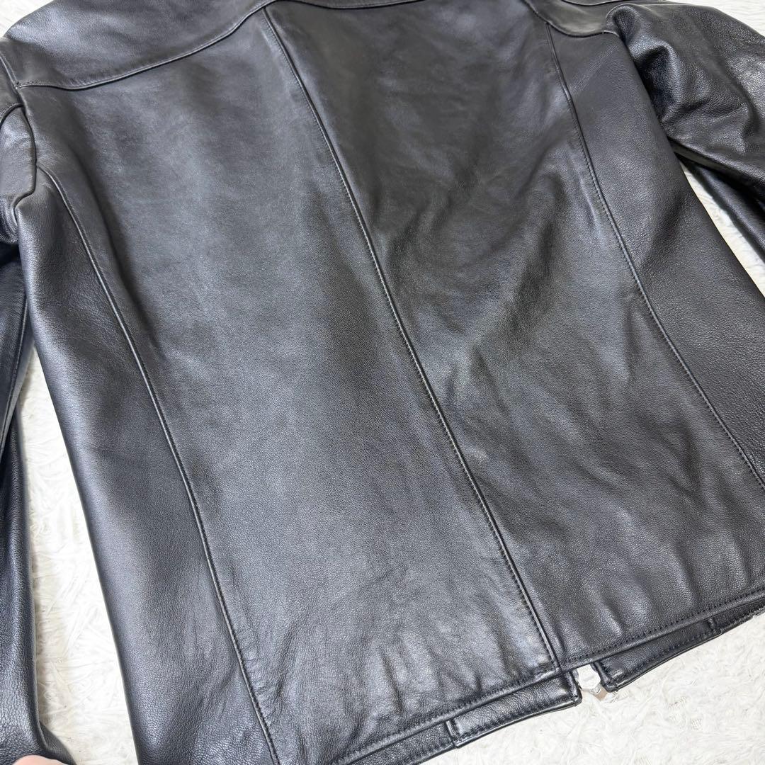 【美品】希少Lサイズ　LIDNM リドム　シングルライダース　ダウンジップ