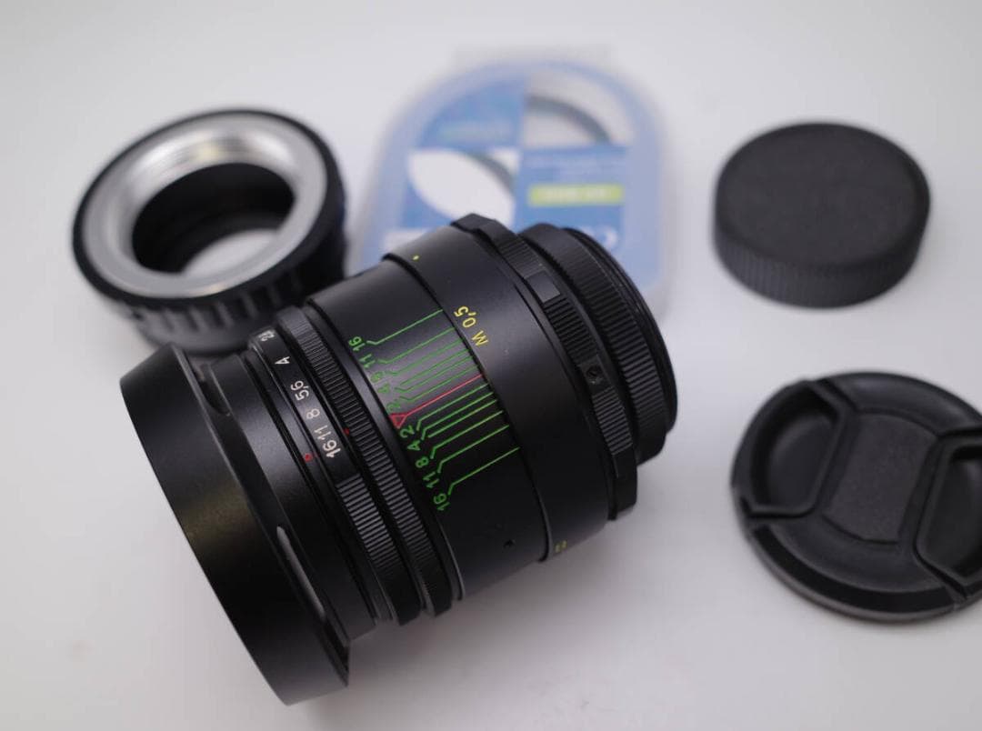 77　未使用　ぐるぐるボケレンズ　ヘリオス　44-2　M42アダプター付