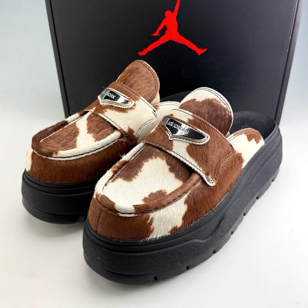 25cm ナイキ ウィメンズ エアジョーダン ローファー ミュール カウプリント