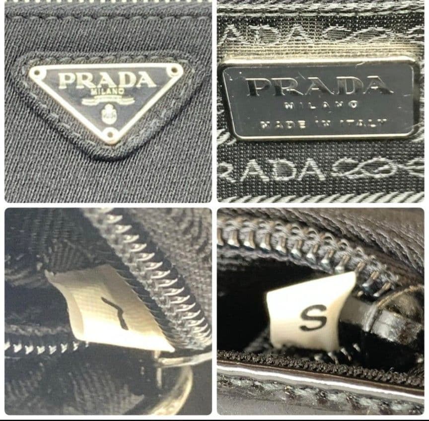 プラダ ハンドバッグ 腕掛け ナイロンキャンバス パテントレザー エナメル